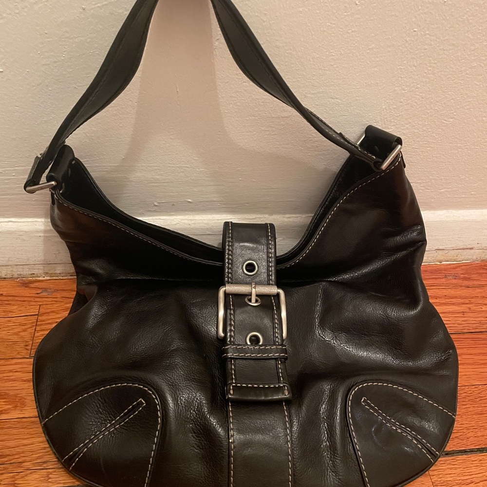 MICHAEL Michael Kors Black Leather Hobo Bag